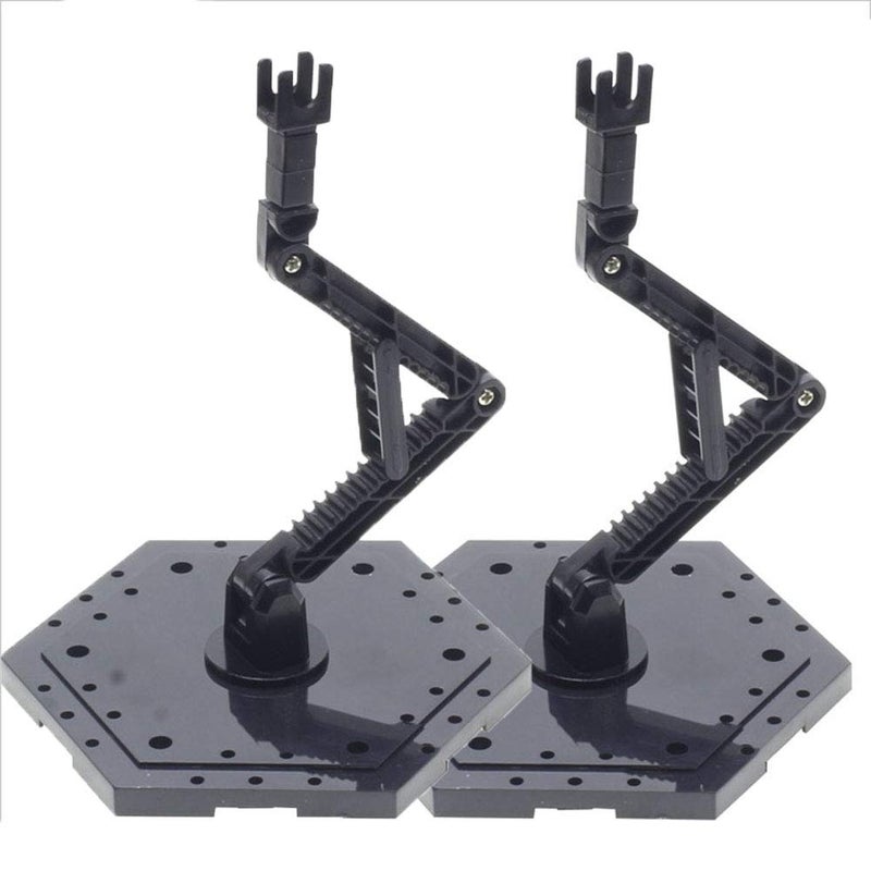 Bioristar HG RG Hobby Action Base Model Stand Hobby Display Stand Pack of 2 (1/144 Scale) (2pcs Black) - Image 1