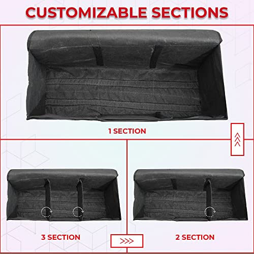 Autofy SPAZE-3 Car Trunk Organizer Spill Proof Waterproof Anti-Skid Car Boot Organizer Storage Utility Bag Tool Box Kit Bag for All Vehicles [Large; Black] - Image 4