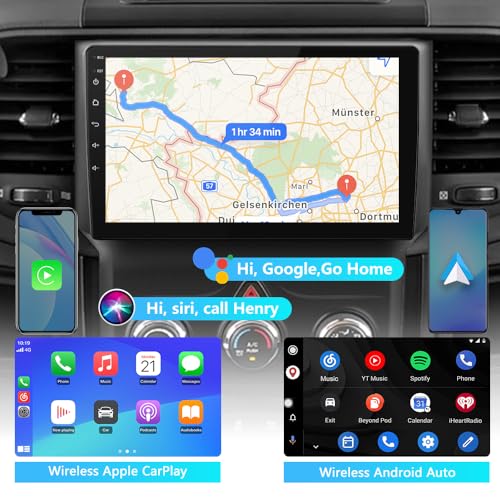 AWESAFE [4Core 64GB] Car Stereo for Dodge Ram 1500 2500 3500 2013-2018, 9'' Android 13 Touch Screen Ram CarPlay Radio Support Android Auto Bluetooth AM FM with Backup Camera (Only fit Manual AC) - Image 2