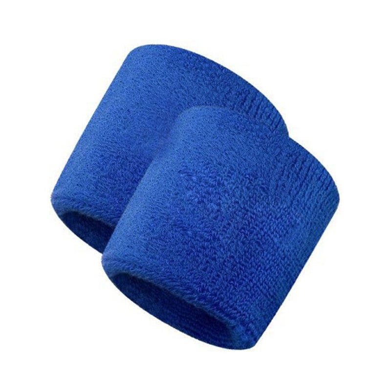 Verceys Unisex Sports Wrist Sweatbands Hand Wrap Tennis Badminton Band Blue - Image 2