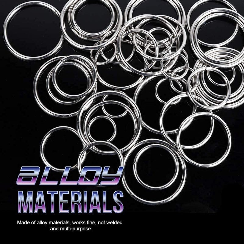 DIY Crafts DIY DIYC13855 Crafts O Ring Silver Metal NonWelded O Ring for Macrame Camping Belt Dog Leashes Hardware Bags and More Craft Project Colour Novelty Special Use Clothing 50 Pcs Silver Large - Image 4