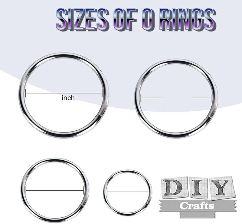 DIY Crafts DIY DIYC13855 Crafts O Ring Silver Metal NonWelded O Ring for Macrame Camping Belt Dog Leashes Hardware Bags and More Craft Project Colour Novelty Special Use Clothing 50 Pcs Silver Large - Image 3