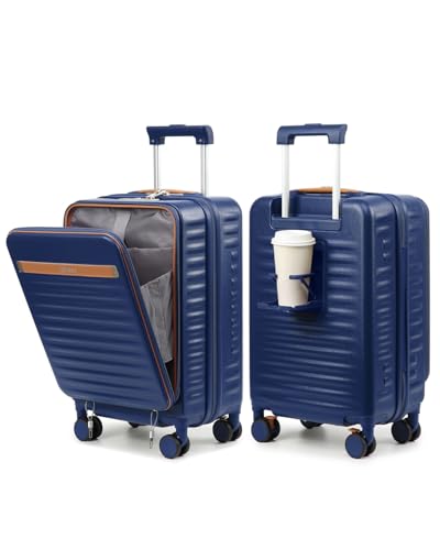 Joyway Carry on Luggage Airline Approved with Front Compartment and Cup Holder, 20 Inch Hard Shell Carry-on Suitcase with Spinner Wheels and TSA Lock for Women Men - Image 1