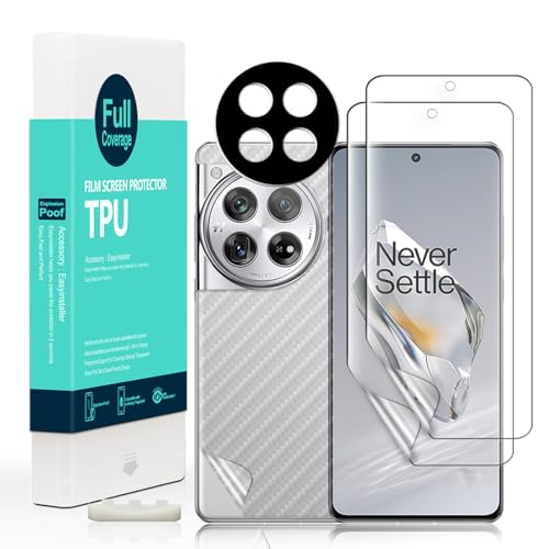 Ibywind Screen Protector For Oneplus 12 5G 6822 PackFlexible TPU FilmWith 1Pc Camera Lens Protector1Pc Back FilmBubble FreeEasy to install - Image 1