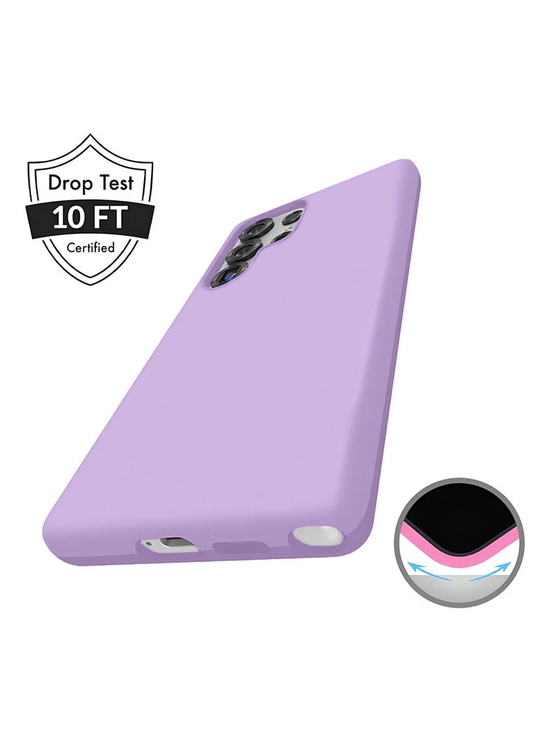 Wtech Samsung Galaxy S25 Ultra 5G 2025 Super Slim, Skinny Seam Like Hard Shell PC Magsafe, Rised Lips Corner Protection Case Cover (MCMPMN) - Baby Purple - Image 5