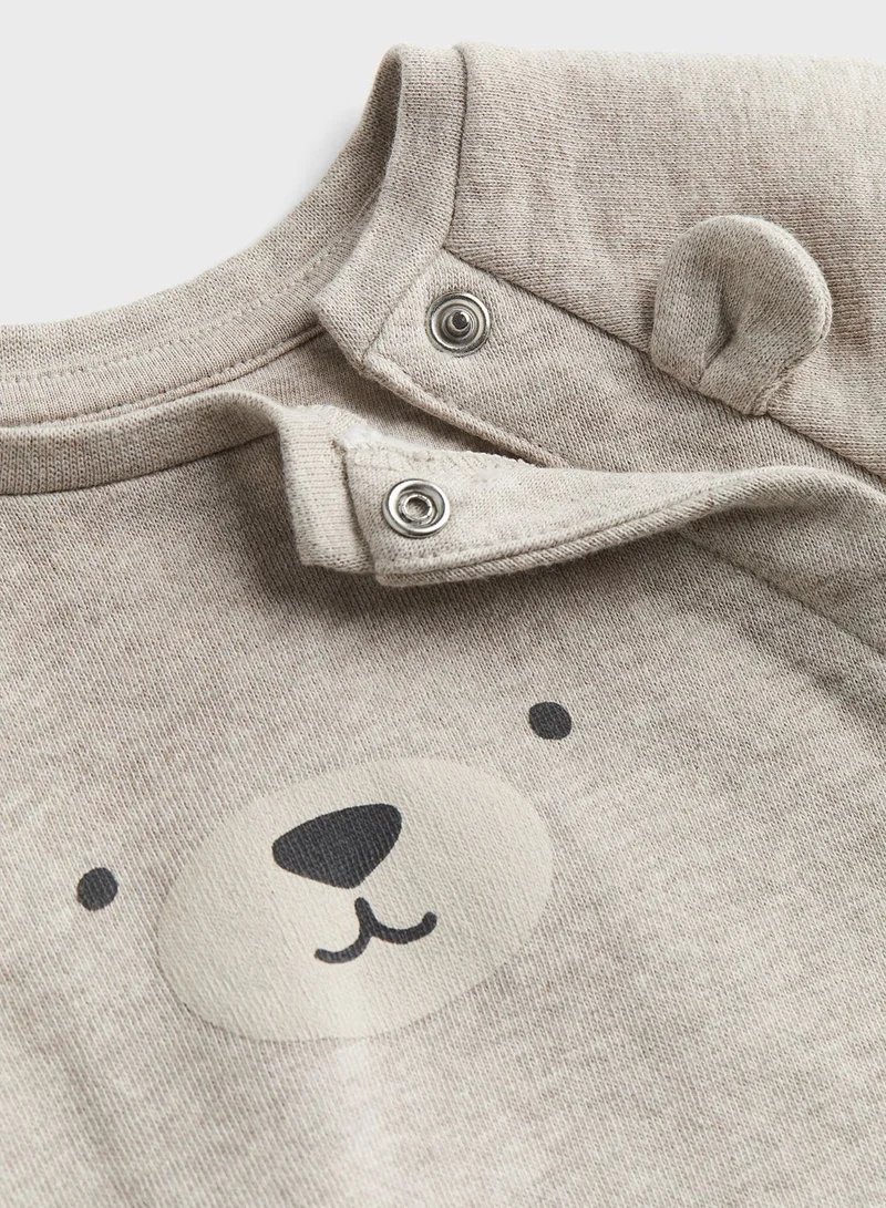 اتش اند ام Kids Crew Neck T-Shirt & Pyjama Set