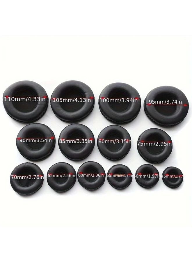 Replacement Ear Pads 2pcs Set 65cm PU Leather Memory Foam Universal Headphone Cushions - Image 3