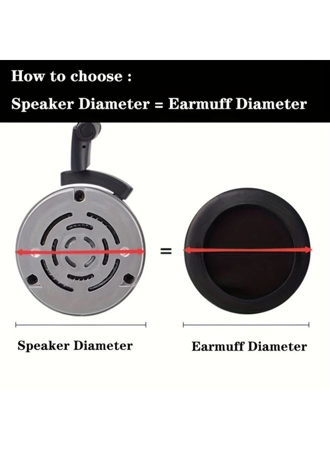 Replacement Ear Pads 2pcs Set 65cm PU Leather Memory Foam Universal Headphone Cushions - Image 4