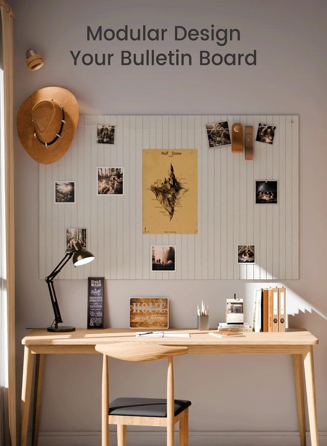 Fluxynara Large Felt Bulletin Board 48" x 36" Cork Board Alternative-12 Pack with 70 Safe Removable Adhesive Tabs, Cork Boards for Walls Cork Board for Home Office Classroom Pin Board-Cold White - Image 5