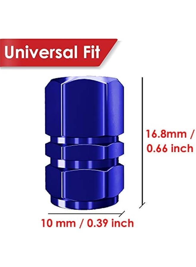 Generic Tire Valve Caps, Premium Metal Rubber Seal Tire Valve Stem Caps, Dust Proof Covers Universal fit for Cars, SUVs, Bike and Bicycle, Trucks, Motorcycles (Blue)  - Image 3