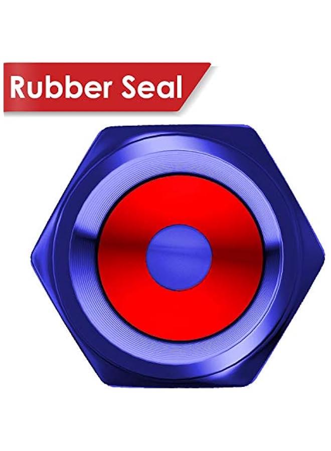Generic Tire Valve Caps, Premium Metal Rubber Seal Tire Valve Stem Caps, Dust Proof Covers Universal fit for Cars, SUVs, Bike and Bicycle, Trucks, Motorcycles (Blue)  - Image 2