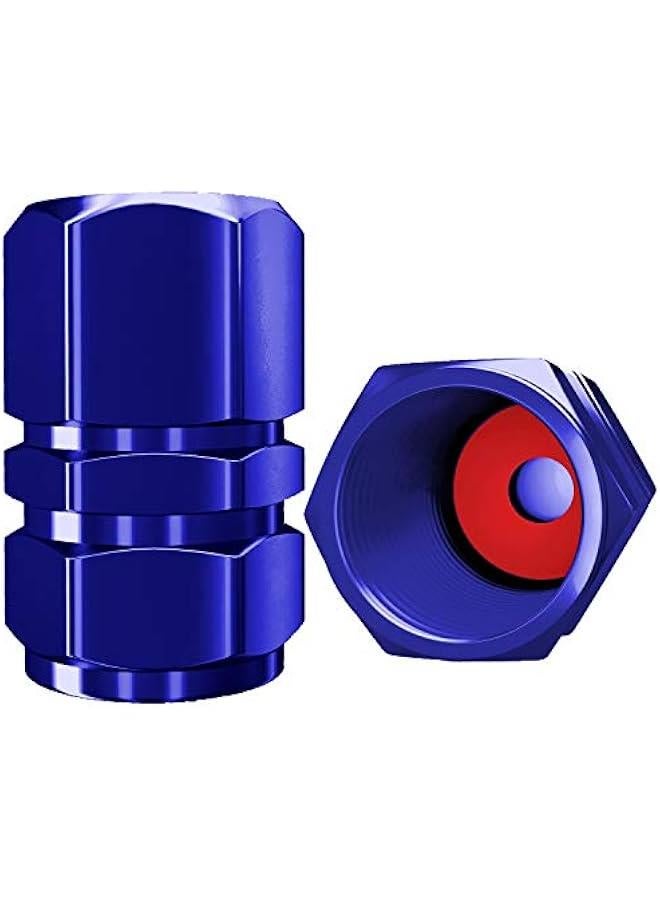 Generic Tire Valve Caps, Premium Metal Rubber Seal Tire Valve Stem Caps, Dust Proof Covers Universal fit for Cars, SUVs, Bike and Bicycle, Trucks, Motorcycles (Blue)  - Image 4
