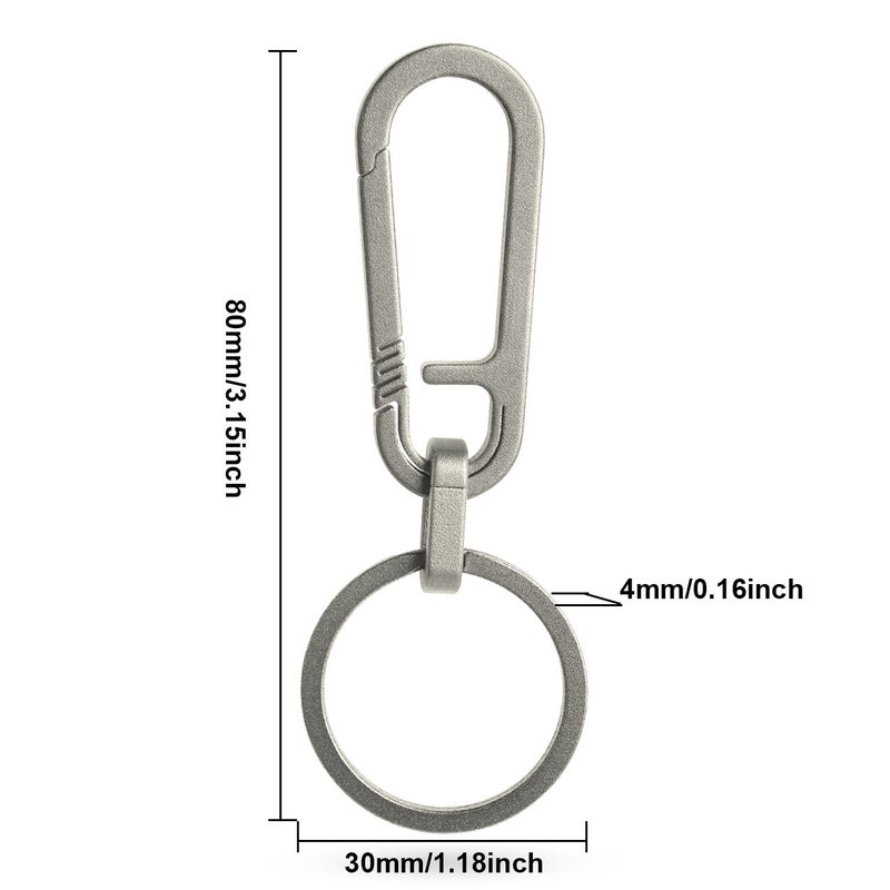 Titanium alloy car keychain men women high-grade waist hanging multifunctional stainless steel key chain ring ring personalised pendant A models Horse mouth box packaging - Image 2