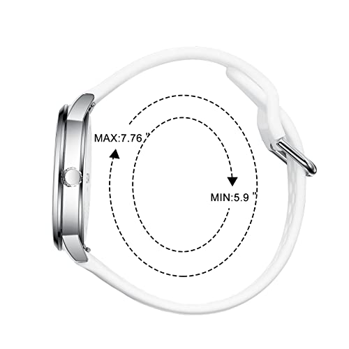 BOFAN ساعة ممرضة BOFAN للمهنيين الطبيين والطلاب والأطباء مع قرص سهل القراءة، عقرب ثانٍ و 24 ساعة، حزام سيليكون أبيض ناعم وقابل للتنفس، مقاوم للماء - Image 4