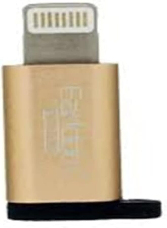 Earldom ET-OT08 Lightning To Micro Charge OTG Adaptor Converter, Compact, Convenient, Fashionable Design - Gold