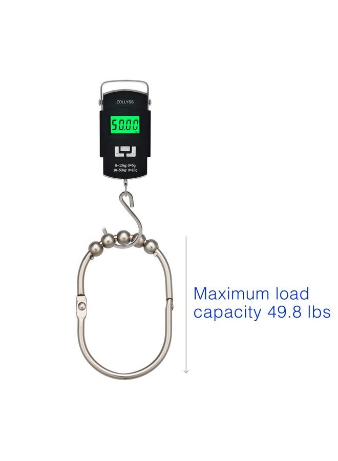 2 Lb. Depot 2LB Depot Wide Shower Curtain Rings/Hooks Set, Decorative Brushed Satin Nickel Finish, Easy Glide Rollers,100% Rustproof Stainless Steel, Set of 12 Rings for Shower Rods. Rust Proof Bathroom Hooks - Image 5