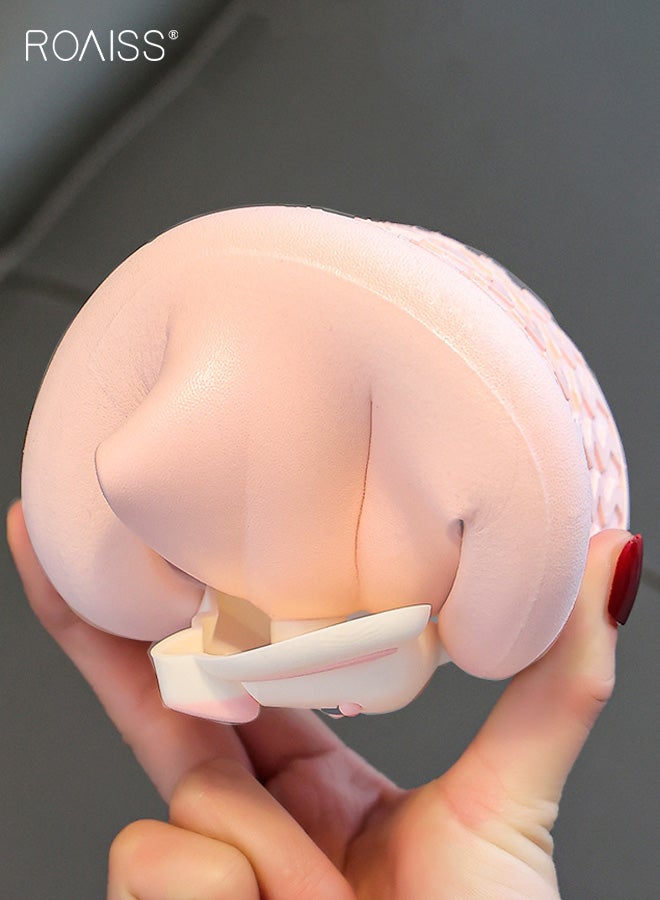 roaiss Summer Girls' Flip-Flops, Non-Slip Soft-Sole Cartoon Princess Slides for Kids, PVC Bathroom Slippers for Indoor Use, Injection-Molded One-Piece Durable Home Shoes, Ages 1-2, Pink - Image 3