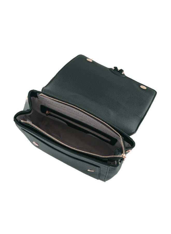 فوسكا شنطة Foska كبيرة 2 في 1: يد وظهر (Tote & Backpack) – جلد ناعم للعمل لون أخضر زيتي – مقاس 29.5x32 سم - Image 5