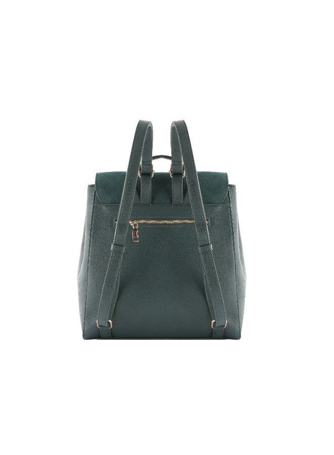 فوسكا شنطة Foska كبيرة 2 في 1: يد وظهر (Tote & Backpack) – جلد ناعم للعمل لون أخضر زيتي – مقاس 29.5x32 سم - Image 3