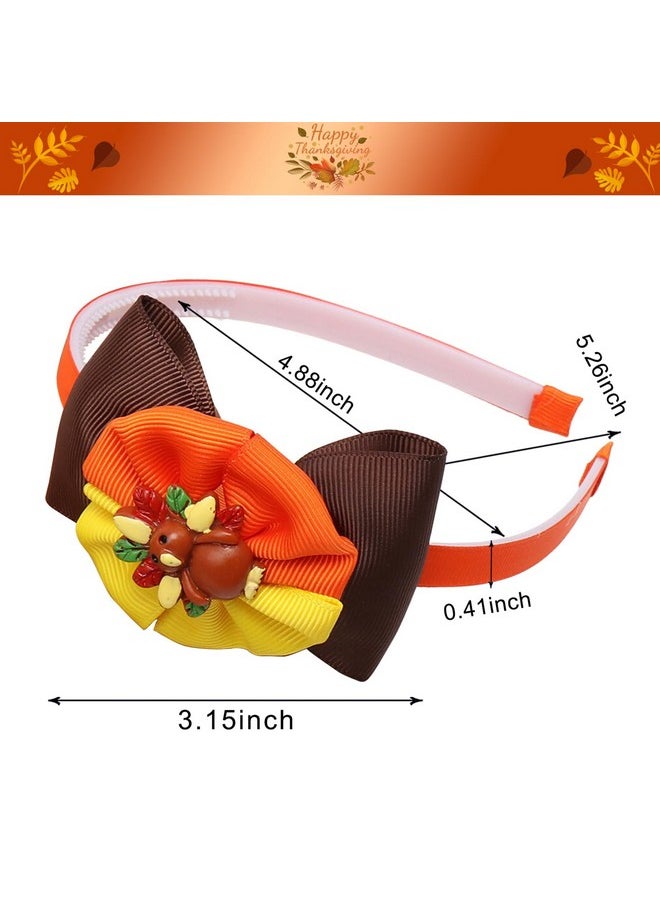 Kistreao - Turkey Headband Turkey Bow Hair Band Thanksgiving Party Hair Accessories For Girl Women Birthday Party Celebration Gift - Image 1