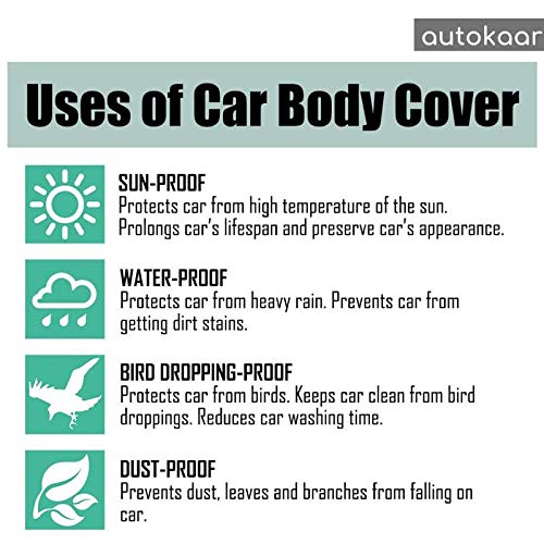 AUTOKAAR Grey Matty CAR Body Cover Triple Stitched for Maruti Suzuki Swift Old Type-1 - Image 4