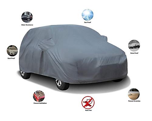 AUTOKAAR Grey Matty CAR Body Cover Triple Stitched for Maruti Suzuki Swift Old Type-1 - Image 3