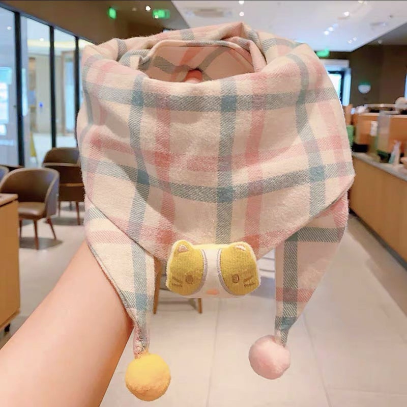Children'S Warm Scarf Baby Triangle Scarf Baby 2023 New Collar Girls' Windproof Boys' Scarf - Image 3