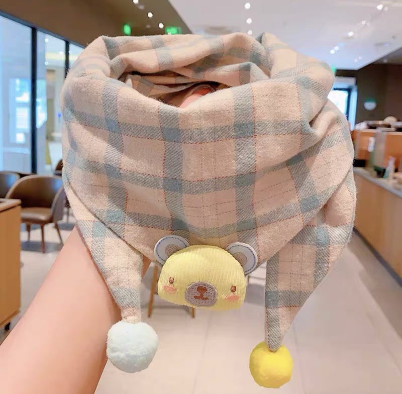 Children'S Warm Scarf Baby Triangle Scarf Baby 2023 New Collar Girls' Windproof Boys' Scarf - Image 1