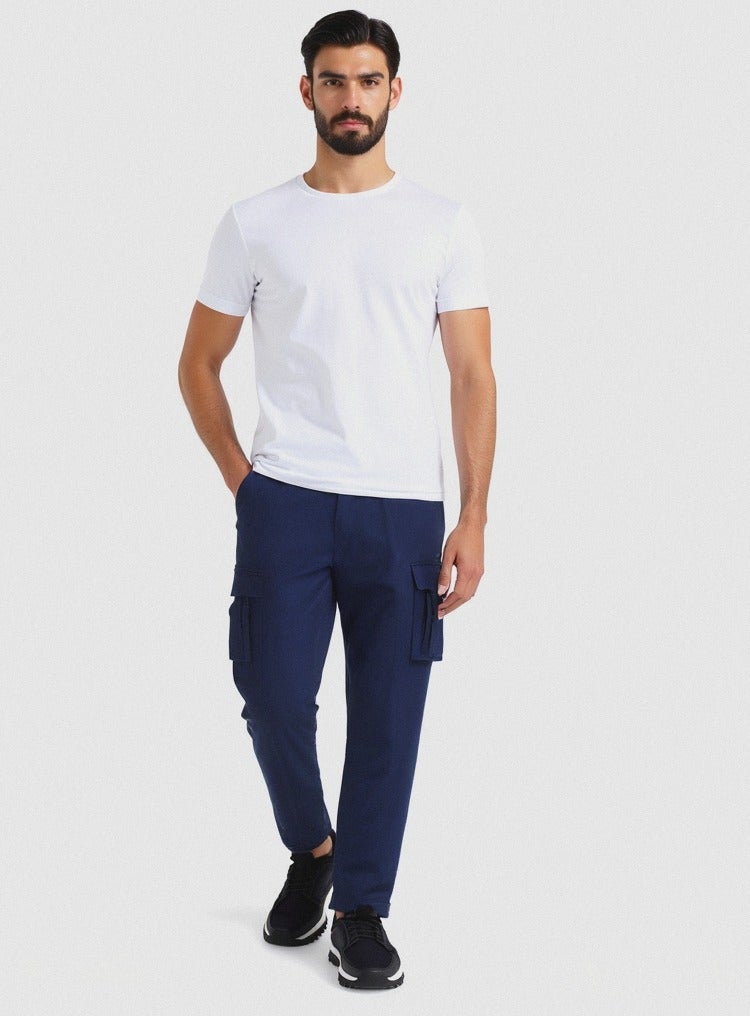 Sporty Men’s Stretchable Cargo Pants – 100% Cotton, 230 GSM – Durable & Comfortable with Added Stretch for Easy Movement - Image 1