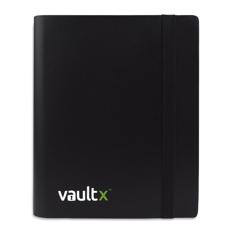 Vault X 4 Pocket Trading Card Strap Binder, 160 Cards, Standard, 20 Side-Loading Pages, TCG (Black) - Image 1