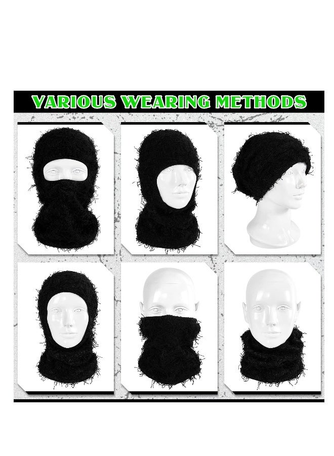 Balaclava Ski Mask, Full Face Mask, Windproof Face Cover Sun UV Protection, Thermal Windproof Winter Scarf, Men Women Outdoor Sport Cycling Cap 3PCS - Image 4