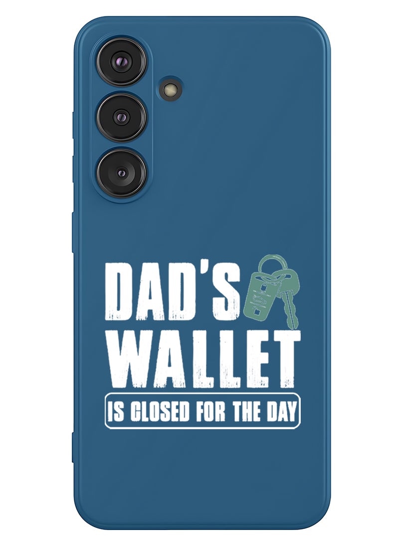 Theodor Protective Slim Fit Case Liquid Silicone Cover with Full Body Protection Anti-Scratch Shockproof Case For Samsung Galaxy S25 (Blue) - Dads wallet - White - Image 1