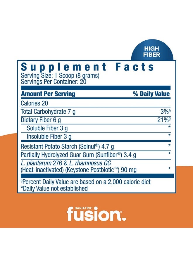 Bariatric Fusion GLP-1 Gut Health Booster | High Fiber GLP1 Booster | Prebiotic Fiber GLP-1 Supplement Powder for Women & Men | 20 Servings - Image 4