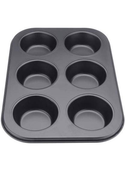 Pass Pass pass pass Cupcake Tray Muffin Mould Bakeware Carbon Steel Pack of 1  - Image 1