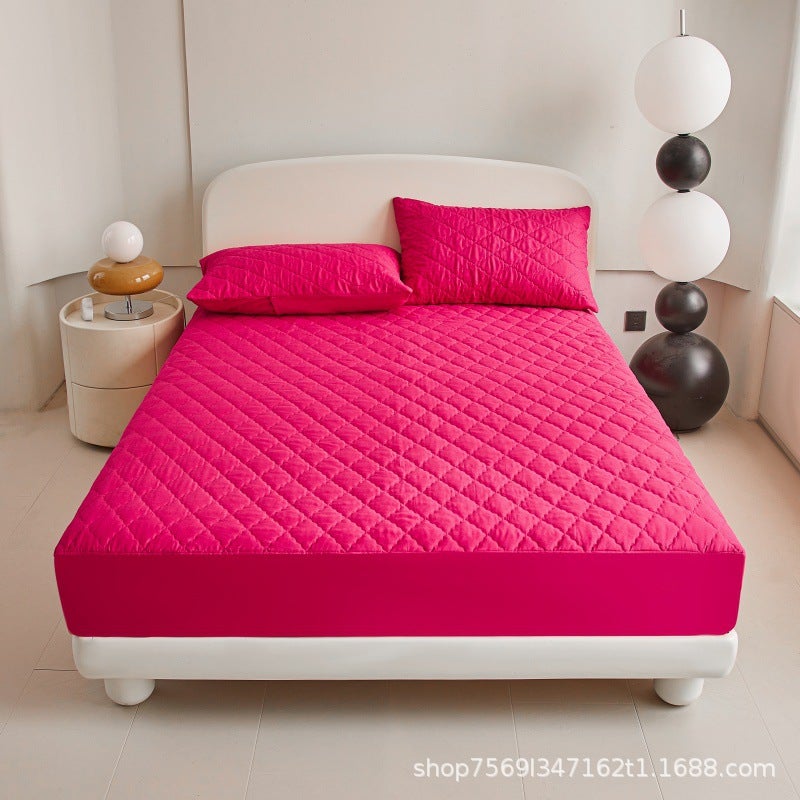 Fittedsheets Waterproof Quilted Bed Hat Bedspread El Protective Cover Sanding Dust Cover Urine Proof - Image 1