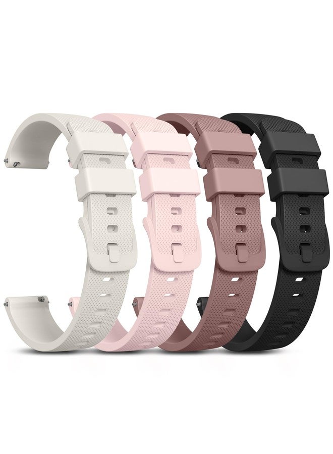 Vanjua 18mm Watch Bands Quick Release Replacement Wristband, 4 Pack Soft Silicone Waterproof Sport Straps Band for Men Women - Image 1