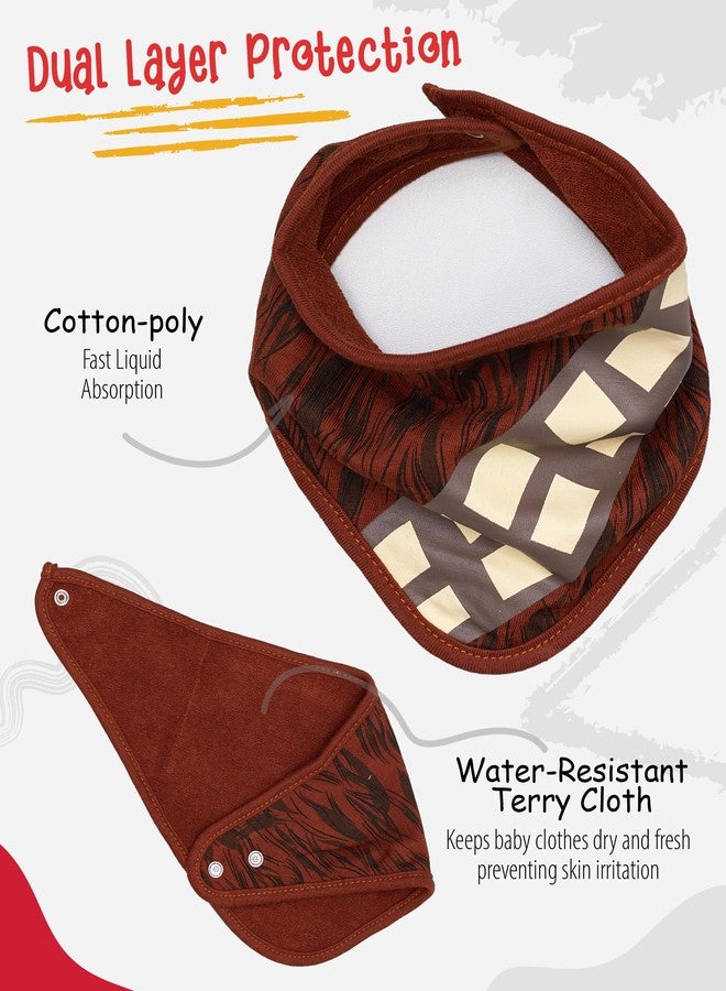 STAR WARS Baby Boys' Bandana Bibs 3 Pack Set for Feeding, Teething, and Drooling Darth Vader Chewbacca R2-D2 - Image 3