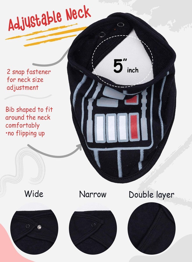 STAR WARS Baby Boys' Bandana Bibs 3 Pack Set for Feeding, Teething, and Drooling Darth Vader Chewbacca R2-D2 - Image 2