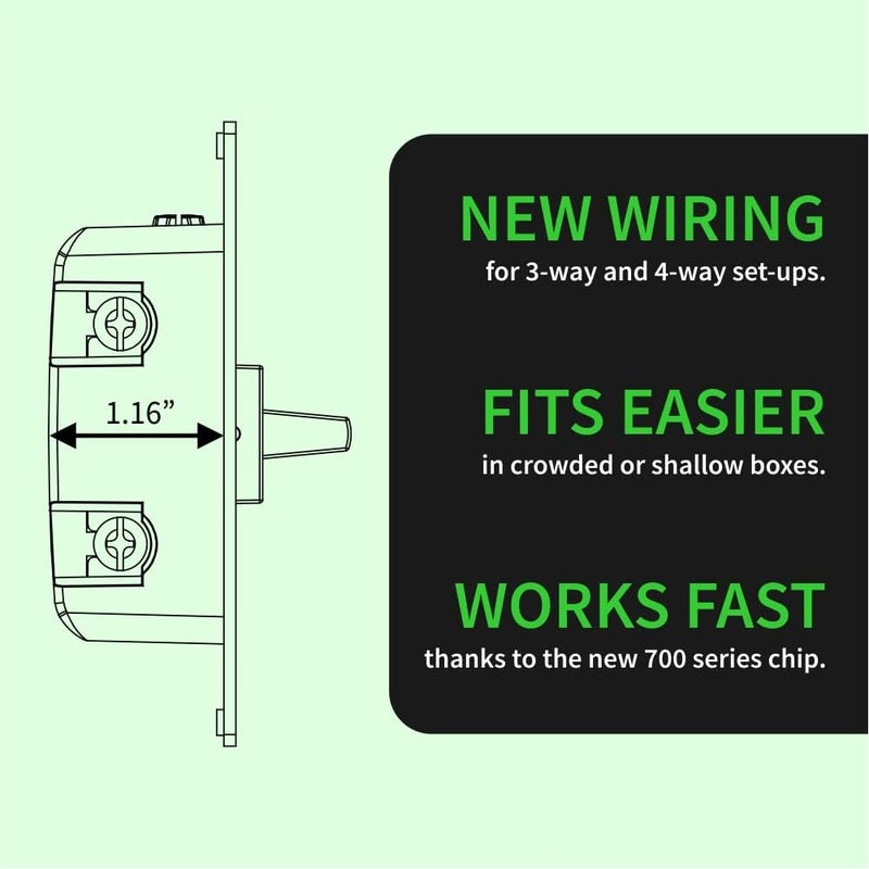 ZOOZ 700 Series Z-Wave Plus On/Off Toggle Switch ZEN73, White | Direct 3-Way (No Add-On Switch Needed) | Z-Wave Hub Required - Image 3