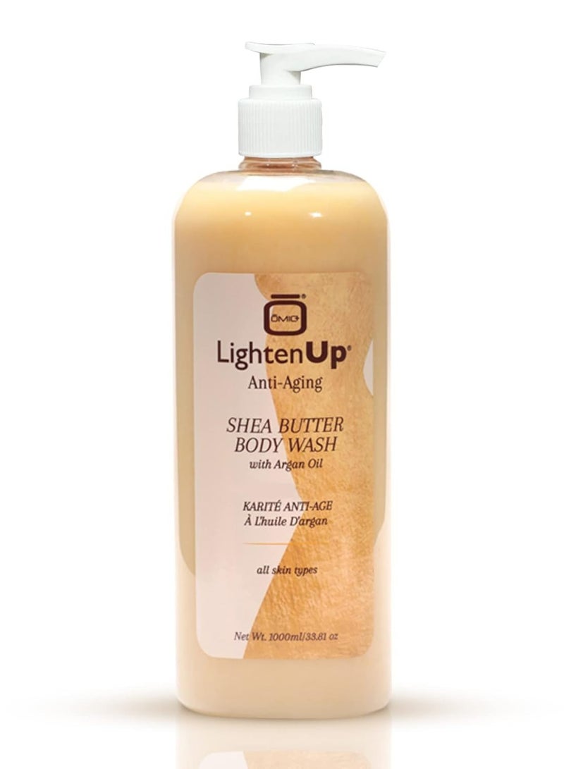 لايتين اب غسول للجسم مضاد للشيخوخة، مُصمم لتفتيح البشرة وتنعيمها بزيت الأرغان وزبدة الشيا 1000 مل - Image 1