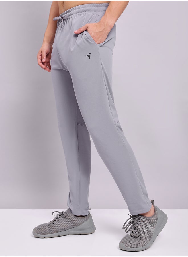 Technosport Men Grey Solid 4-Way Stretch Track Pants  - Image 2