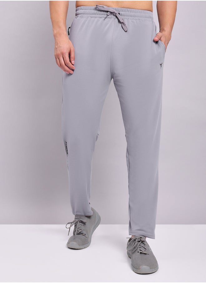 Technosport Men Grey Solid 4-Way Stretch Track Pants  - Image 4