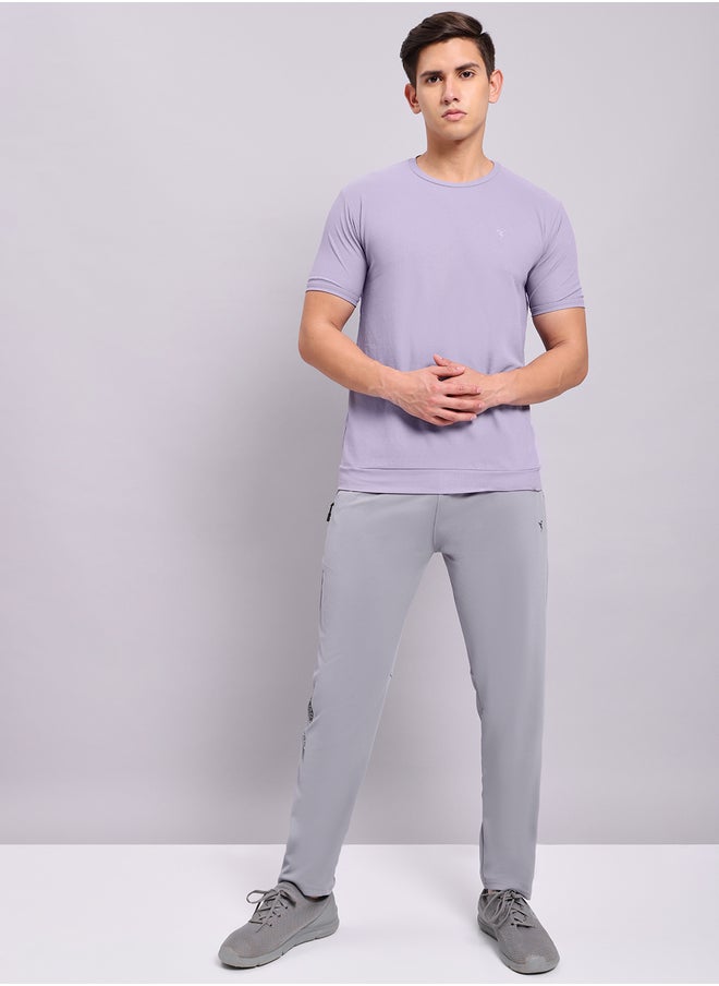 Technosport Men Grey Solid 4-Way Stretch Track Pants  - Image 5