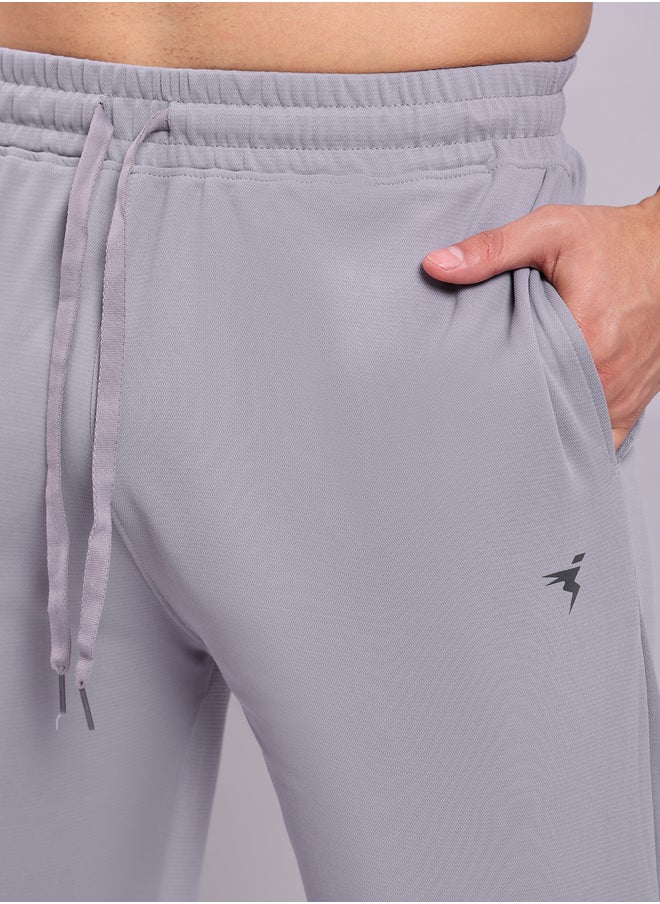 Technosport Men Grey Solid 4-Way Stretch Track Pants  - Image 3