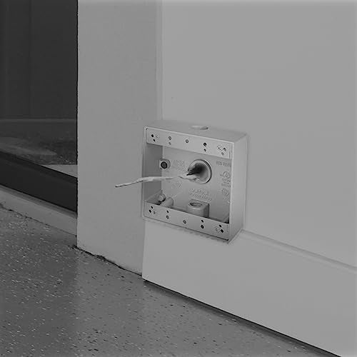 TayMac 4.5 x 4.5 Inch 2-Gang White 2-in. Deep Weatherproof Junction Box with Three .5-inch Threaded Holes DB350WH, Outdoor Electrical Box for Outdoor Outlets or Branch Circuit Wiring - Image 2