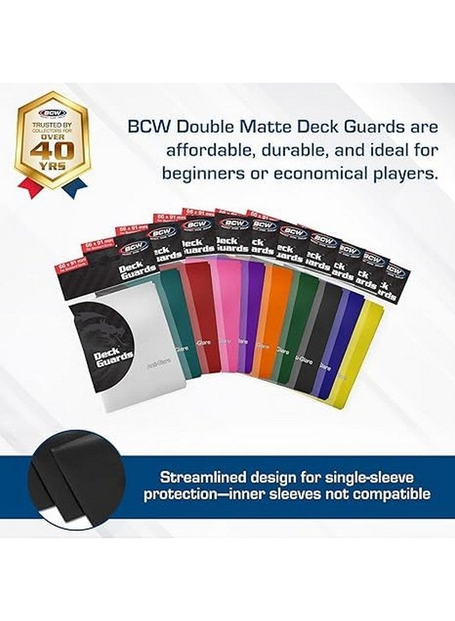 BCW Deck Guard - Double Matte Card Sleeves | 500 Count Box (10 Packs of 50 Sleeves) |Acid-Free, No PVC | Fits 2.5" x 3.5" Game Cards | Archival Safe Sleeves for Card Protection (Black) - Image 3