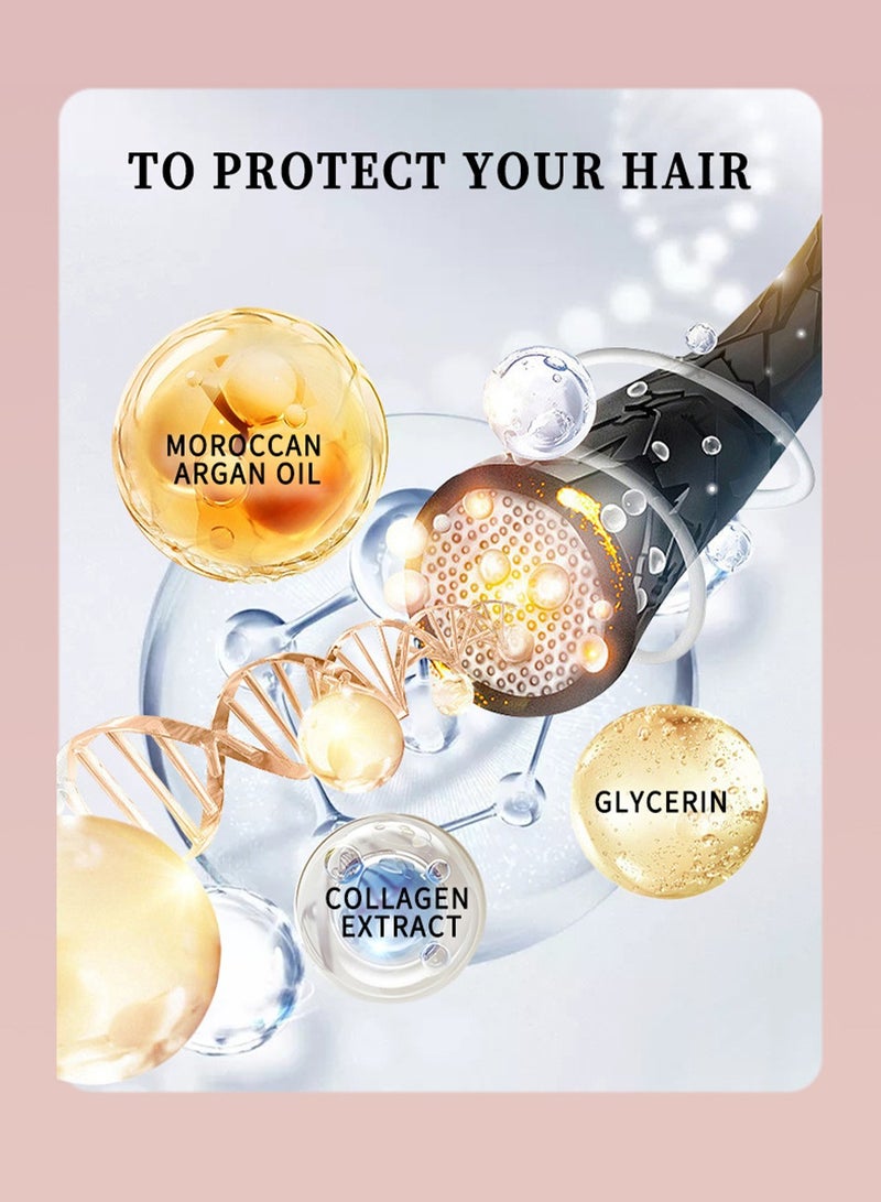 wachinas Collagen Hair Treatment Deep Repair Conditioning Argan Oil Collagen Hair Mask Essence for Dry Damaged Hair All Hair Types 16.90 oz 500ml - Image 4