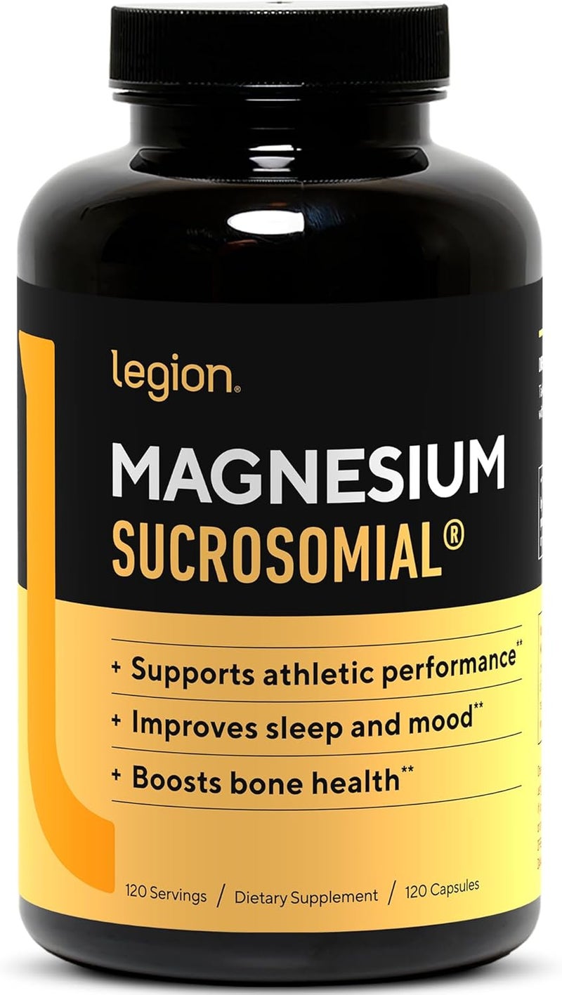 Legion Sucrosomial Magnesium Supplements  High Absorption Magnesium Supplement for Women  Men  Magnesium Mineral Supplements to Help Boost Athletic Performance  Overall Health  120 Servings - Image 1
