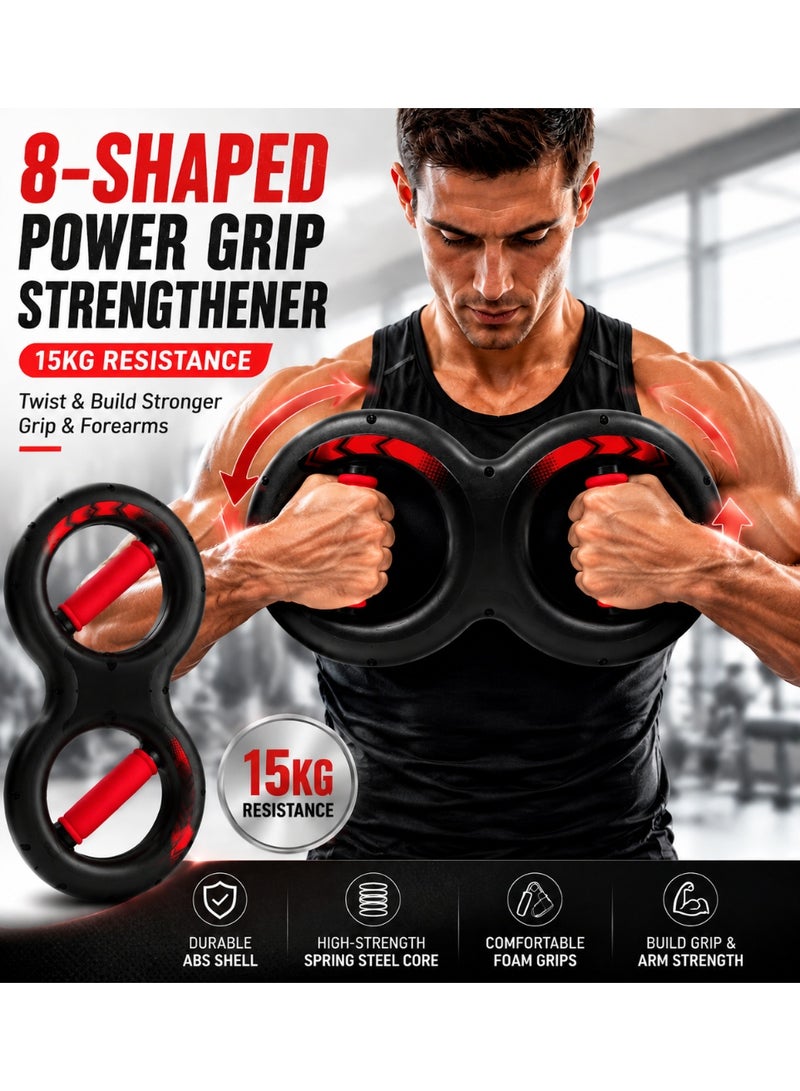 Arm Exercise Equipment Arm Muscle Exerciser Arm Power Hand Grip Strengthener Chest Spring Arm Strengthener Devices Hand Clip Fitness Sports(15Kg) - Image 1