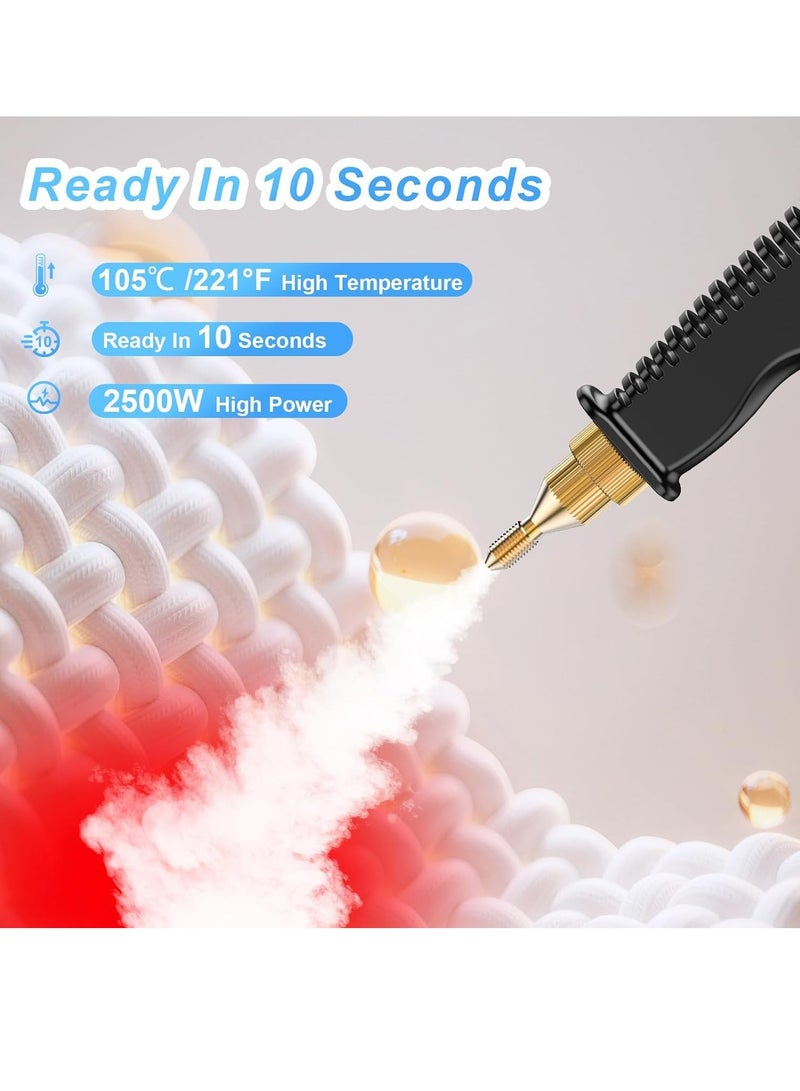 ET-LIFE 1500ML Steam Cleaner with Smart Touch Screen, High Pressure High Power Steamer for Cleaning, Portable Steam Cleaner for Home, Handheld Steam Cleaner for Kitchen, Bathroom, Car, Grout and Tile - Image 3